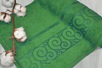 Полотенце махровое Кружево (Зеленый)